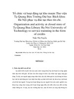 tổ chức và hoạt động tại kho mượn thư viện tạ quang bửu trường đại học bách khoa hà nội phục vụ đào tạo theo tín chỉ.