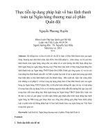 thực tiễn áp dụng pháp luật về bảo lãnh thanh toán tại ngân hàng thương mại cổ phần quân đội