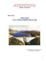 các bảng tính toán thủy lực