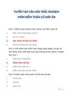 TUYỂN TẬP CÂU HỎI TRẮC NGHIỆM MÔN KIỂM TOÁN CÓ ĐÁP ÁN