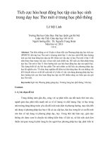 tích cực hóa hoạt động học tập của học sinh trong dạy học thơ mới ở trung học phổ thông