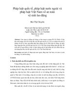 pháp luật quốc tế, pháp luật nước ngoài và pháp luật việt nam về an toàn vệ sinh lao động