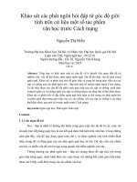khảo sát các phát ngôn hỏi đáp từ góc độ giới tính trên cứ liệu một số tác phẩm văn học trước cách mạng