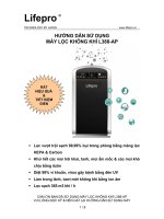 HƯỚNG DẪN SỬ DỤNG MÁY LỌC KHÔNG KHÍ L388AP