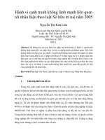 hành vi cạnh tranh không lành mạnh liên quan tới nhãn hiệu theo luật sở hữu trí tuệ năm 2005