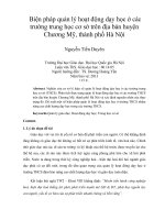 biện pháp quản lý hoạt động dạy học ở các trường trung học cơ sở trên địa bàn huyện chương mỹ, thành phố hà nội