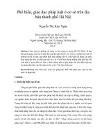 phổ biến, giáo dục pháp luật ở cơ sở trên địa bàn thành phố hà nội