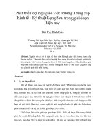 phát triển đội ngũ giáo viên trường trung cấp kinh tế - kỹ thuật lạng sơn trong giai đoạn hiện nay