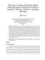 xây dựng và sử dụng câu hỏi trắc nghiệm khách quan dạy học chương ii cảm ứng và chương iv sinh sản - sinh học 11, trung học phổ thông