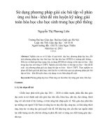 sử dụng phương pháp giải các bài tập về phản ứng oxi hóa - khử để rèn luyện kỹ năng giải toán hóa học cho học sinh trung học phổ thông