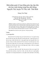 biện pháp quản lý hoạt động giáo dục đạo đức cho học sinh trường trung học phổ thông nguyễn trãi, huyện vũ thư, tỉnh thái bình