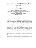 quan hệ của ấn độ với đông á sau chiến tranh lạnh