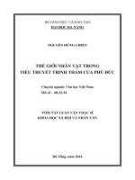 thế giới nhân vật trong tiểu thuyết trinh thám của phú đức