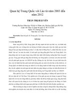 quan hệ trung quốc với lào từ năm 2003 đến năm 2012