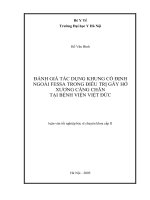đánh giá kết quả điều trị gãy hở xương cẳng chân bằng khung cđn fessa tại bệnh viện việt đức