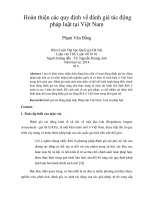 hoàn thiện các quy định về đánh giá tác động pháp luật tại việt nam