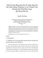 quản lý hoạt động giáo dục kỹ năng sống cho học sinh trường trung học cơ sở ở huyện tam dương tỉnh vĩnh phúc trong giai đoạn hiện nay