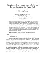 bảo đảm quyền con người trong việc thu hồi đất qua thực tiễn ở tỉnh quảng bình