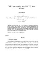 chất lượng trợ giúp pháp lý ở việt nam hiện nay