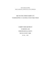 một số công trình nghiên cứu về dinh dưỡng và vệ sinh an toàn thực phẩm