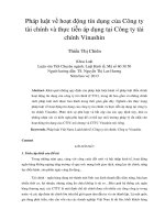 pháp luật về hoạt động tín dụng của công ty tài chính và thực tiễn áp dụng tại công ty tài chính vinashin