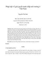 pháp luật về giải quyết tranh chấp môi trường ở việt nam