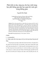 phát triển tư duy sáng tạo cho học sinh trung học phổ thông qua dạy học quan hệ vuôn góc trong không gian