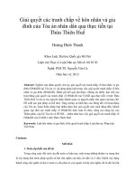 giải quyết các tranh chấp về hôn nhân và gia đình của tòa án nhân dân qua thực tiễn tại thừa thiên huế