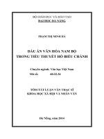 dấu ấn văn hóa nam bộ trong tiểu thuyết hồ biểu chánh