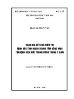 đánh giá kết quả điều trị  bệnh tắc tĩnh mạch trung tâm võng mạc tại bệnh viện mắt trung ương trong 5 năm