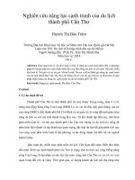 nghiên cứu năng lực cạnh tranh của du lịch thành phố cần thơ