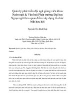 quản lý phát triển đội ngũ giảng viên khoa ngôn ngữ & văn hoá pháp trường đại học ngoại ngữ theo quan điểm xây dựng tổ chức biết học hỏi