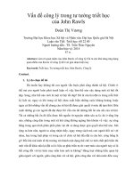 vấn đề công lý trong tư tưởng triết học của john rawls