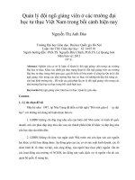 quản lý đội ngũ giảng viên ở các trường đại học tư thục việt nam trong bối cảnh hiện nay