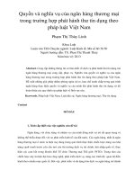 quyền và nghĩa vụ của ngân hàng thương mại trong trường hợp phát hành thư tín dụng theo pháp luật việt nam