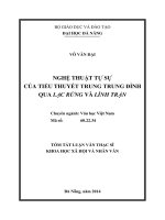 nghệ thuật tự sự của tiểu thuyết trung trung đỉnh qua lạc rừng và lính trận