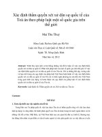xác định thẩm quyền xét xử dân sự quốc tế của toà án theo pháp luật một số quốc gia trên thế giới