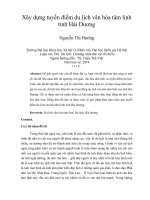 xây dựng tuyến điểm du lịch văn hóa tâm linh tỉnh hải dương