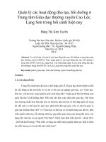 quản lý các hoạt động đào tạo, bồi dưỡng ở trung tâm giáo dục thường xuyên cao lộc, lạng sơn trong bối cảnh hiện nay
