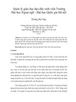 quản lý giáo dục đạo đức sinh viên trường đại học ngoại ngữ - đại học quốc gia hà nội