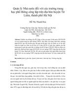 quản lý nhà nước đối với các trường trung học phổ thông công lập trên địa bàn huyện từ liêm, thành phố hà nội