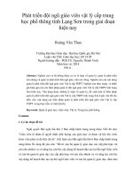 phát triển đội ngũ giáo viên vật lý cấp trung học phổ thông tỉnh lạng sơn trong giai đoạn hiện nay