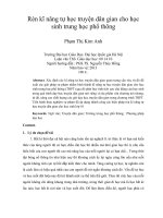 rèn kĩ năng tự học truyện dân gian cho học sinh trung học phổ thông