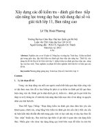 xây dựng các đề kiểm tra - đánh giá theo tiếp cận năng lực trong dạy học nội dung đại số và giải tích lớp 11, ban nâng cao
