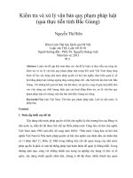 kiểm tra và xử lý văn bản quy phạm pháp luật (qua thực tiễn tỉnh bắc giang)