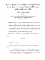 bảo vệ quyền của người phụ nữ trong quan hệ tài sản giữa vợ và chồng theo luật hôn nhân và gia đình năm 2000
