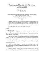 tư tưởng của nho giáo tiên tần về con người và xã hội