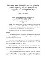 biện pháp quản lý năng lực sư phạm của giáo viên trường trung học phổ thông bất bạt huyện ba vì - thành phố hà nội