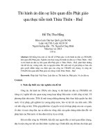 thi hành án dân sự liên quan đến phật giáo qua thực tiễn tỉnh thừa thiên - huế