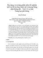 xây dựng và sử dụng phần mềm thí nghiệm vật lí ảo hỗ trợ thực hành vật lí chương dòng điện không đổi – vật lí 11 cơ bản trung học phổ thông